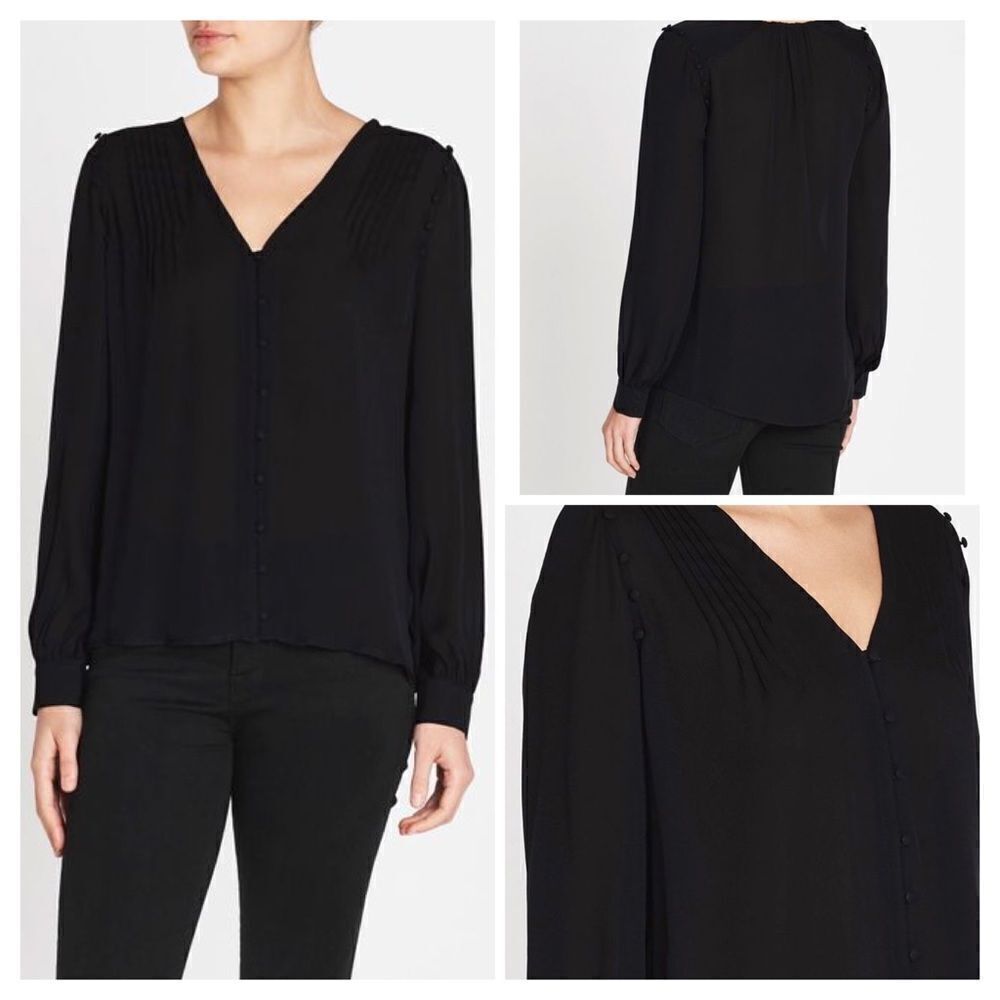 The Paige Aurinda Top in Black Size Extra Small